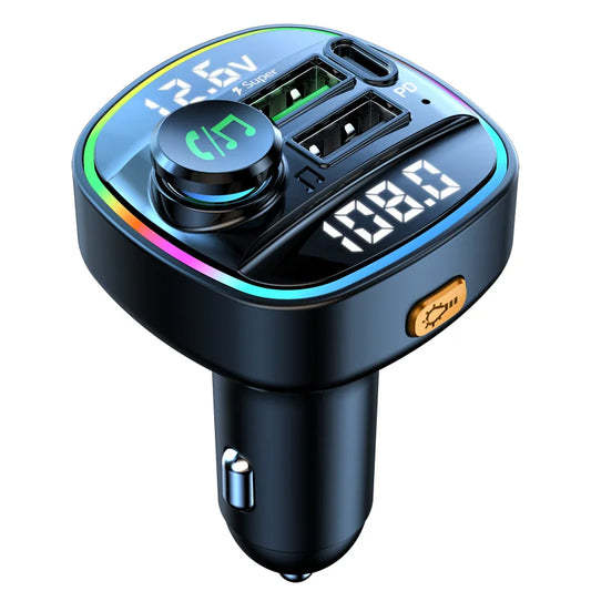 DriveLink Pro 22W – Transmetteur FM Bluetooth 5.0 avec Charge Rapide & Kit Mains Libres
